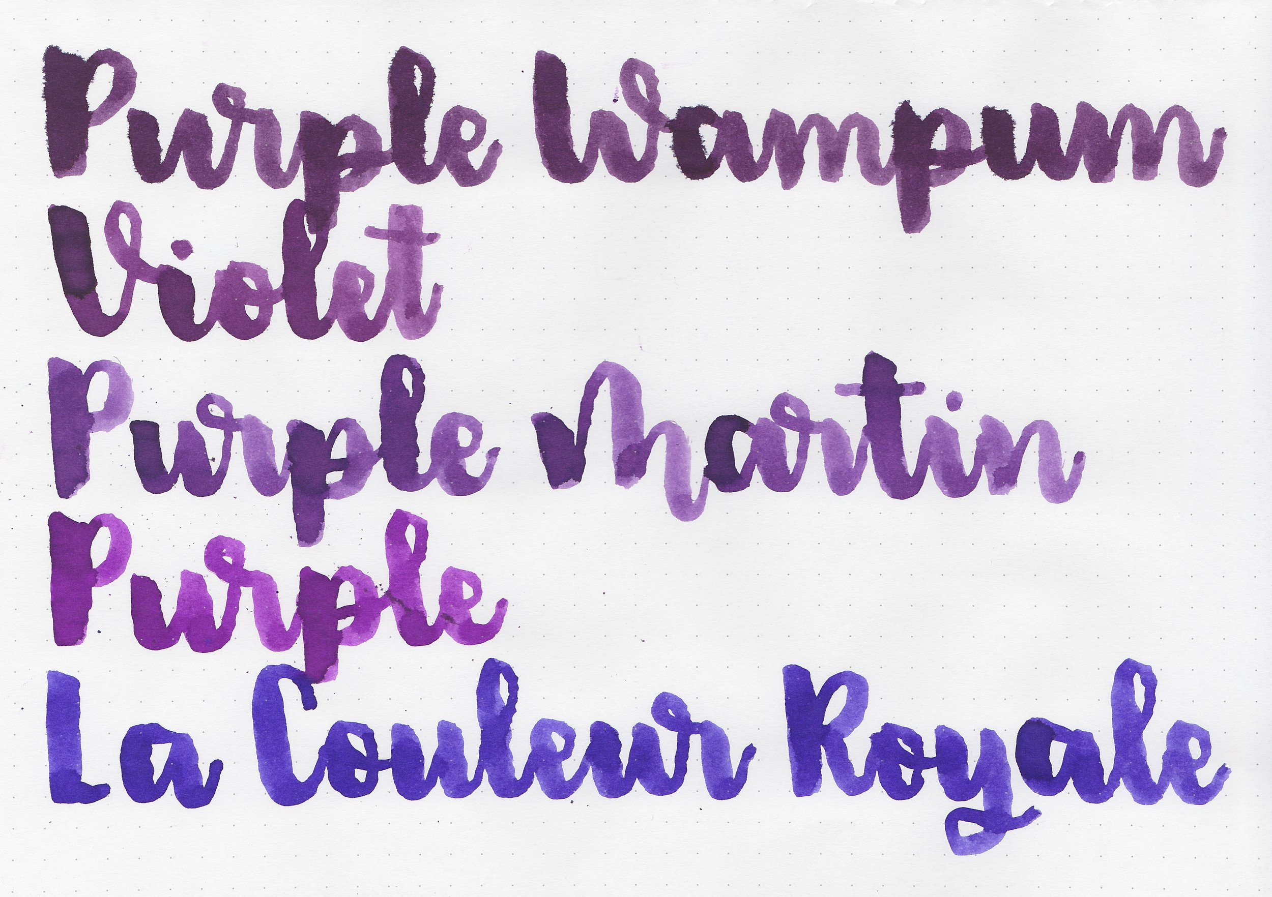 Noodler's Purples — Mountain of Ink